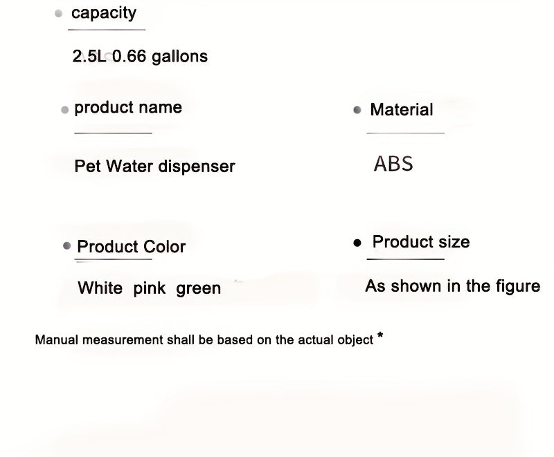 2.5L/84oz Large Capacity Pet Water Fountain, Ultra Quiet Automatic Cat Water Dispenser with Smart Pump for Indoor Cats and Dogs