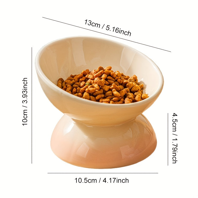 Premium Ceramic Pet Feeding Bowls - Elevate Dining for Dogs & Cats - Reduces Neck Strain, Enhances Digestion with Stylish Red Design