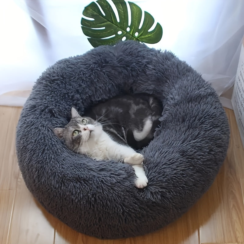 Plush Pet Nest Cat Dog Universal Round Nest Cat Mattress Soft Comfortable Bottom Non-slip Cat Nest