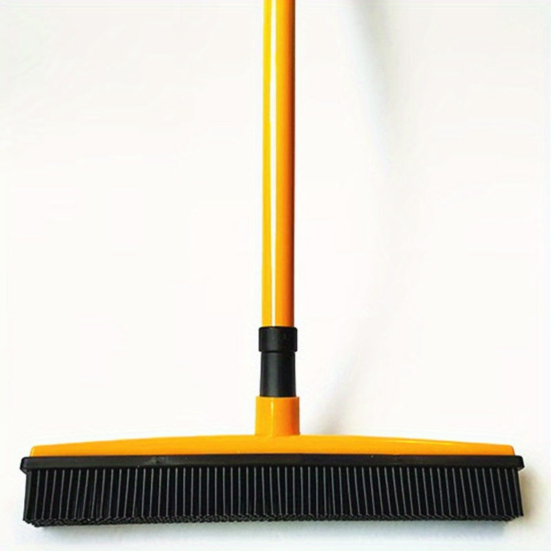 1pc Telescopic Pet Hair Remover Broom - Efficient Carpet Cleaner with Gentle Silicone Bristles - Flexible Handle for Dust & Hair Removal - Perfect Household Tool for Apartments, Dorms, and School Prep - Complete Cleaning Kit