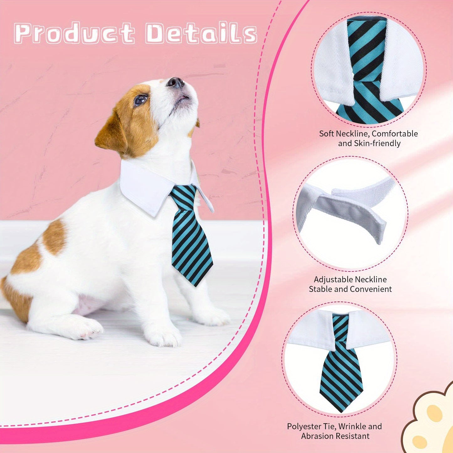 8 Pcs Pet Dog Cat Costume Dog Neck Tie And Dog Sunglasses For Small Dog Cat Round Metal Cat Classic Retro Sunglasses Cat Tie Pet Costume Tuxedo Necktie Collar Puppy Grooming Accessories Cosplay Party