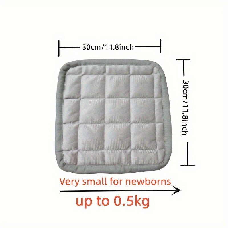 1pc Cozy Plush Cat Bed Mat - Thick, Self-Heating, Non-Slip, Soft Kennel Pad for Pet Sleeping - Orthopedic Support, Easy Cleaning, and Durable Pet Bed for Cats and Small Dogs