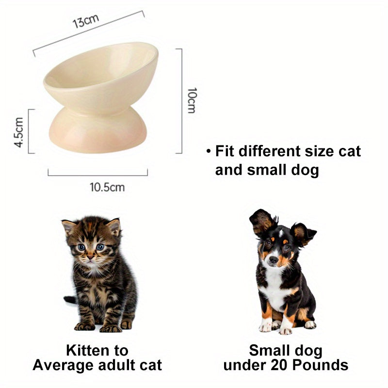 Premium Ceramic Pet Feeding Bowls - Elevate Dining for Dogs & Cats - Reduces Neck Strain, Enhances Digestion with Stylish Red Design