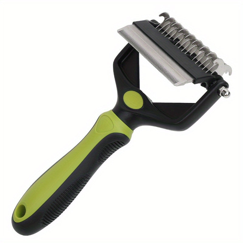 2-in-1 Ultimate Pet Grooming Brush for Medium to Large Dogs - Deshedding, Dematting, and Tangle Removal Tool for Short to Long Hair