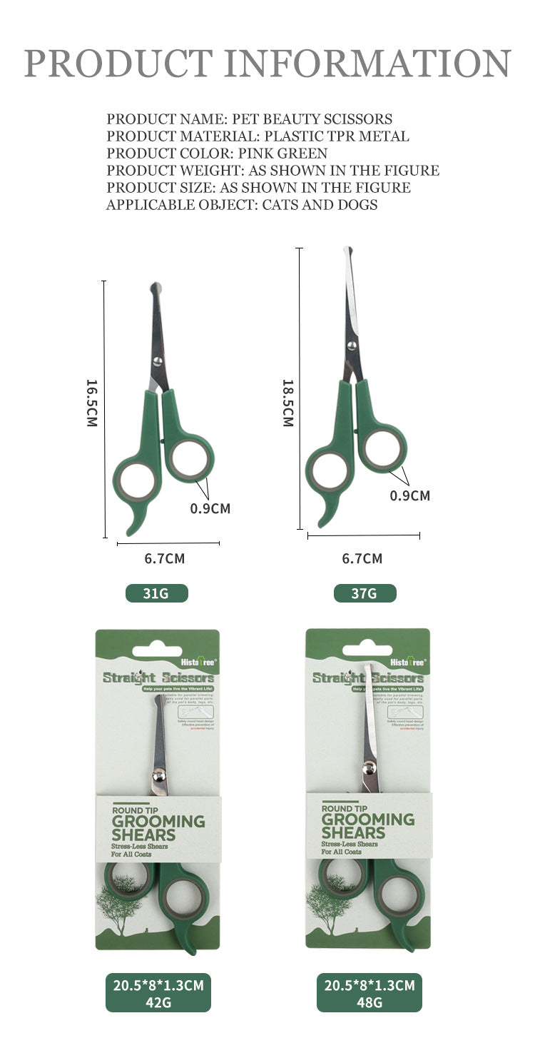 Premium Pet Grooming Scissors - Sharp, Durable, and Comfortable Professional Shears for Safe and Easy Dog and Cat Grooming - Ideal for Trimming, Clipping, and Shaping Fur