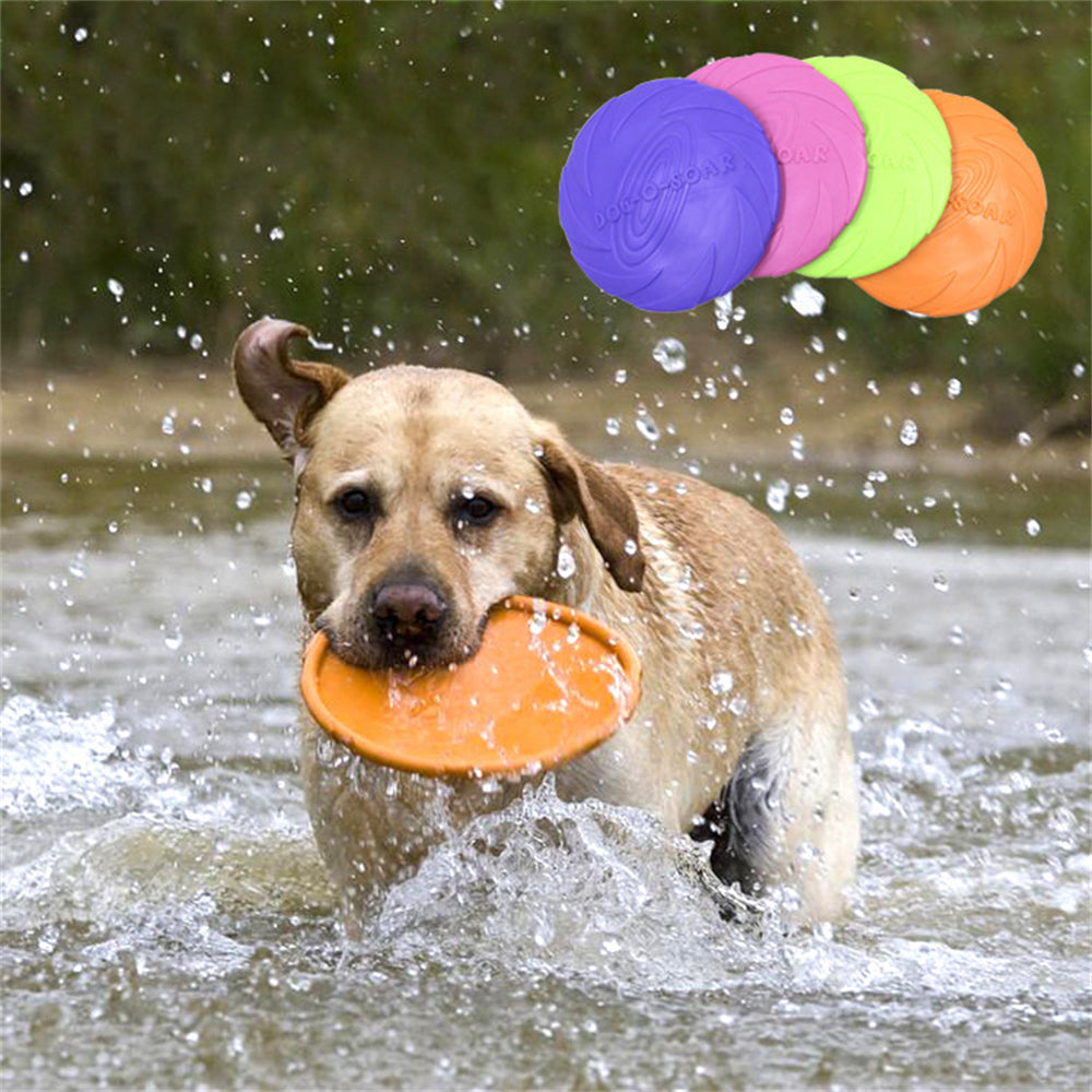 5.91/7.09/8.66inch Rubber Dog Flying Disc Pet Puppy Outdoor Sports Game Training Interactive Toy Bite Resistant Dogs Chew Flying Disc