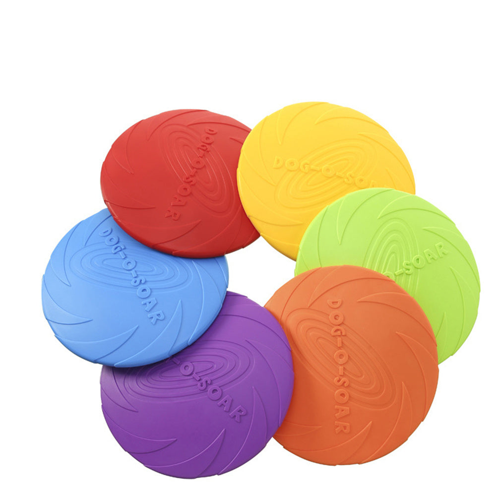 5.91/7.09/8.66inch Rubber Dog Flying Disc Pet Puppy Outdoor Sports Game Training Interactive Toy Bite Resistant Dogs Chew Flying Disc