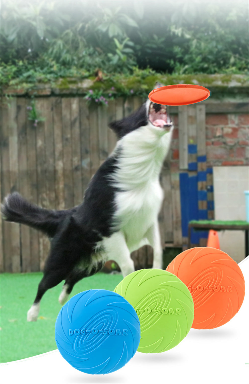 5.91/7.09/8.66inch Rubber Dog Flying Disc Pet Puppy Outdoor Sports Game Training Interactive Toy Bite Resistant Dogs Chew Flying Disc