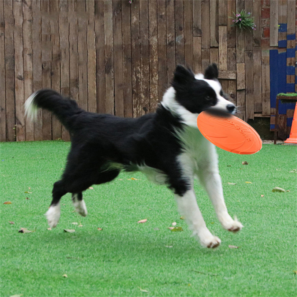 5.91/7.09/8.66inch Rubber Dog Flying Disc Pet Puppy Outdoor Sports Game Training Interactive Toy Bite Resistant Dogs Chew Flying Disc