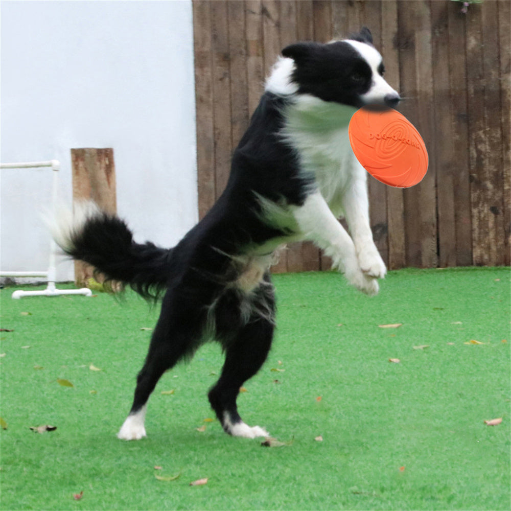 5.91/7.09/8.66inch Rubber Dog Flying Disc Pet Puppy Outdoor Sports Game Training Interactive Toy Bite Resistant Dogs Chew Flying Disc