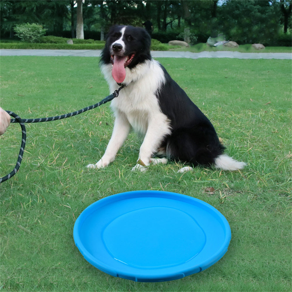 5.91/7.09/8.66inch Rubber Dog Flying Disc Pet Puppy Outdoor Sports Game Training Interactive Toy Bite Resistant Dogs Chew Flying Disc