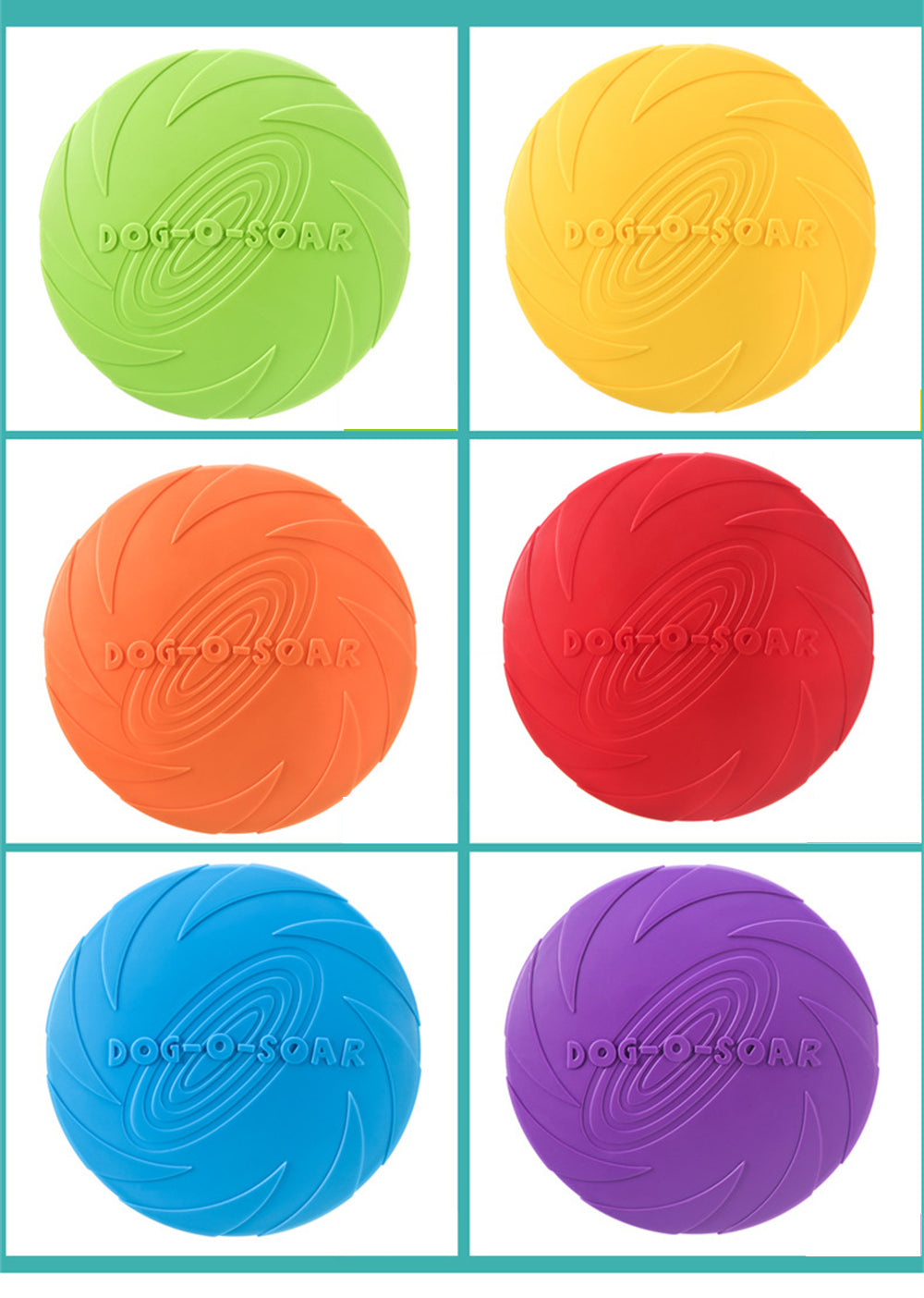 5.91/7.09/8.66inch Rubber Dog Flying Disc Pet Puppy Outdoor Sports Game Training Interactive Toy Bite Resistant Dogs Chew Flying Disc