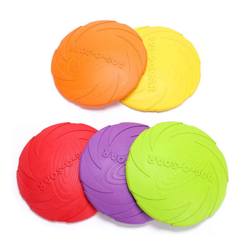 5.91/7.09/8.66inch Rubber Dog Flying Disc Pet Puppy Outdoor Sports Game Training Interactive Toy Bite Resistant Dogs Chew Flying Disc