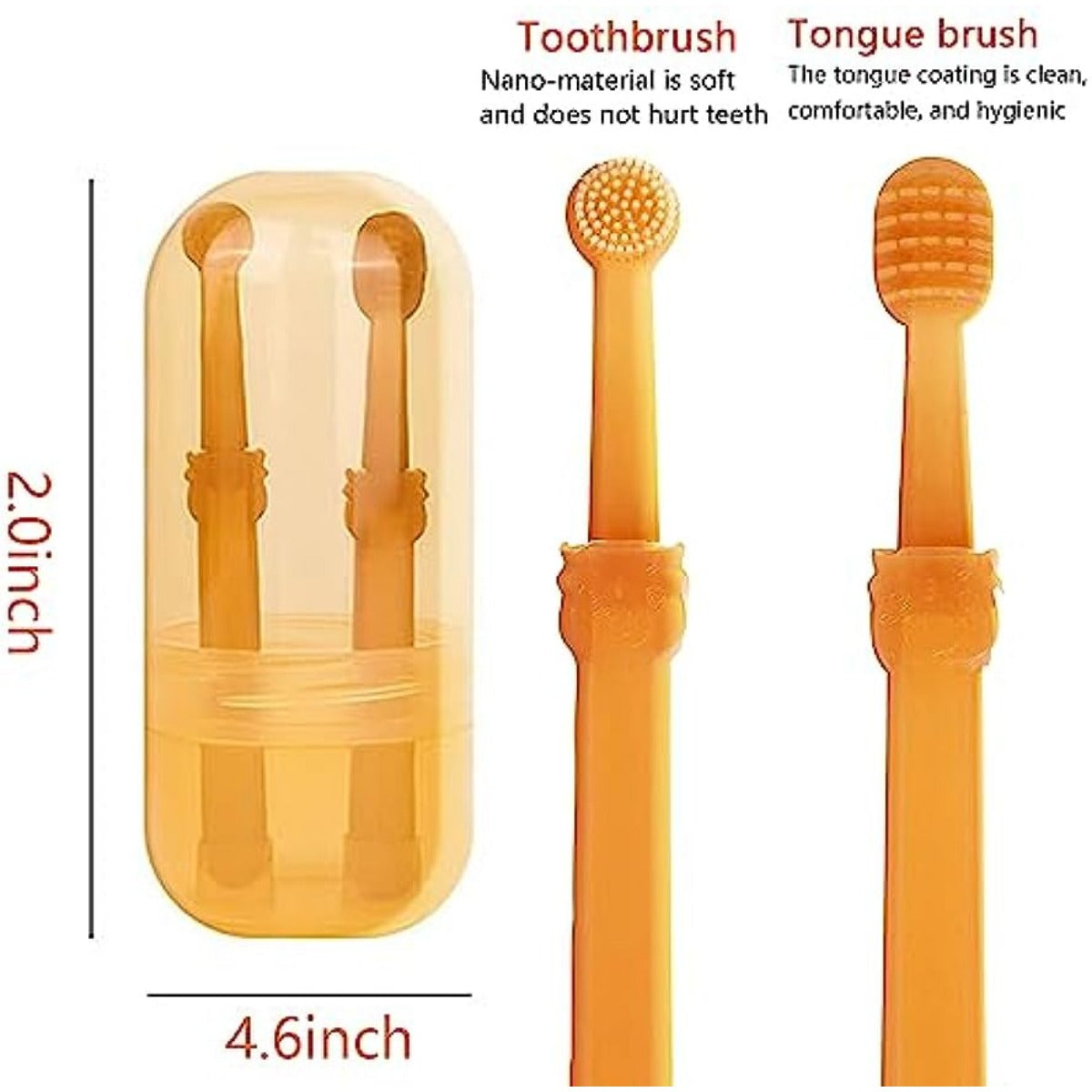 2Pcs Small Dog & Cat Toothbrush Kit With Storage Box, Soft Silicone Cat Dog Tooth Brushing Kit, Tongue Cleaner For Pet Tooth Brushing
