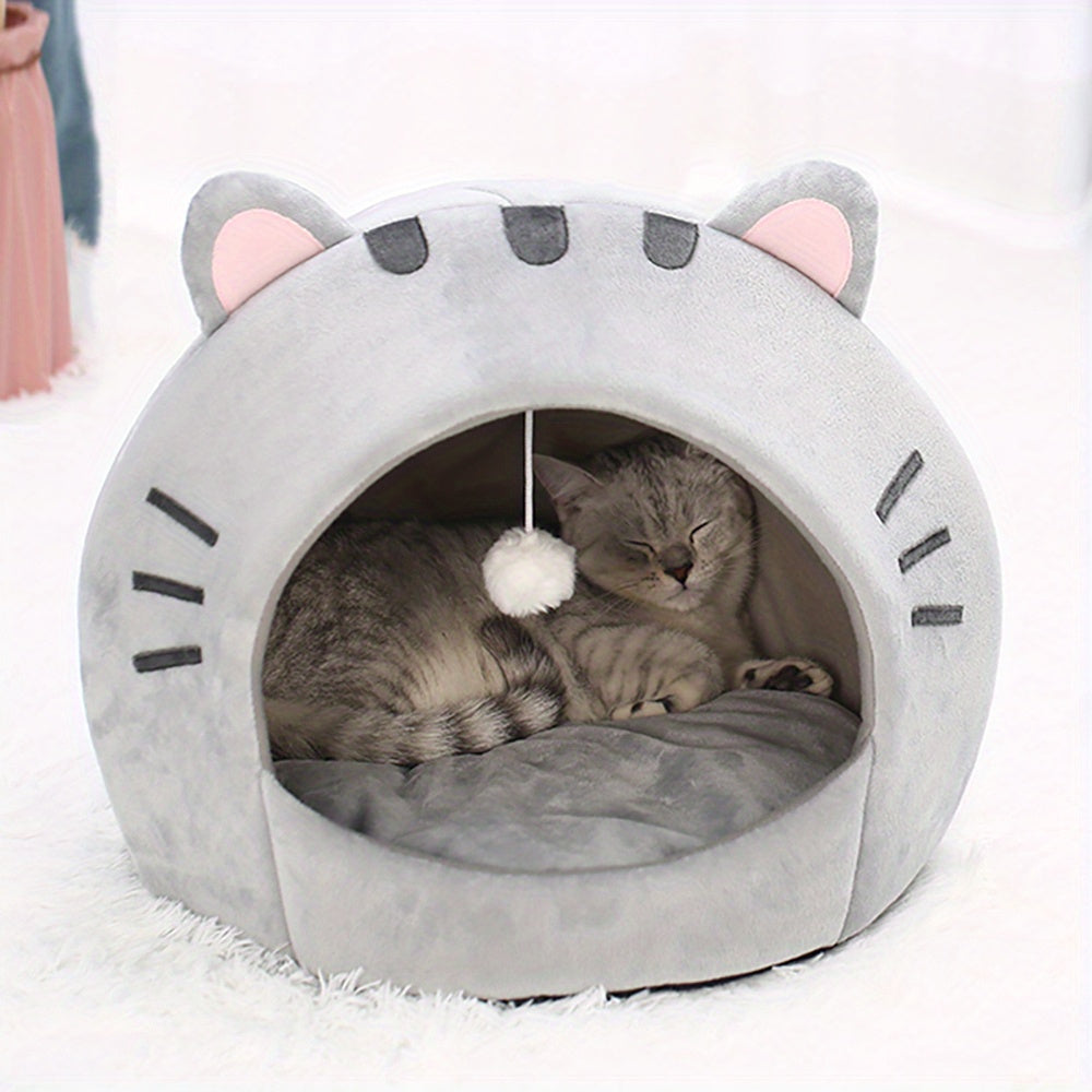 Cozy Cat Cave: Keep Your Furry Friend Warm And Snug In This Cute Pet House!