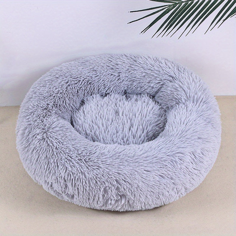 Ultra-Soft Plush Round Pet Bed - Luxurious Sleeping Haven with Warmth and Comfort for Dogs and Cats - Perfect for Cozy Naps and Snuggles
