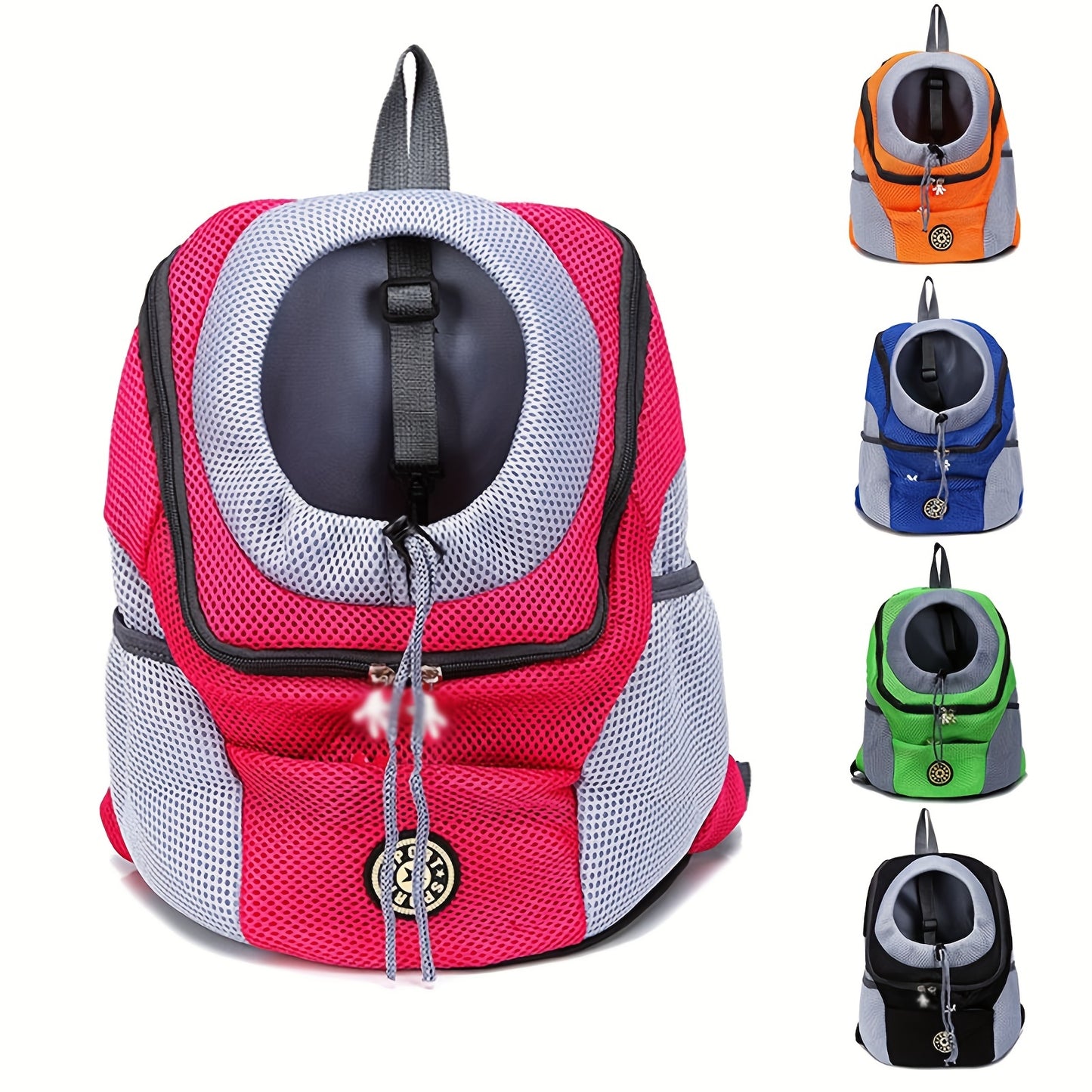 Portable Pet Pal Dog Carrier Backpack - Spacious Nylon Travel Bag with Zipper Closure for Hiking, Camping, and Outdoor Adventures - Comfortable, Ventilated, and Easy to Clean
