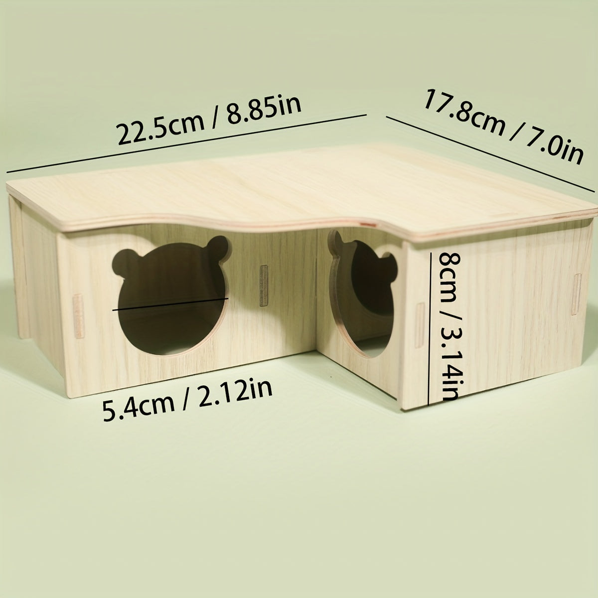 Multi-Chamber Wooden Hamster Maze and Hideout - Fun Activity and Cozy Nest for Your Pet