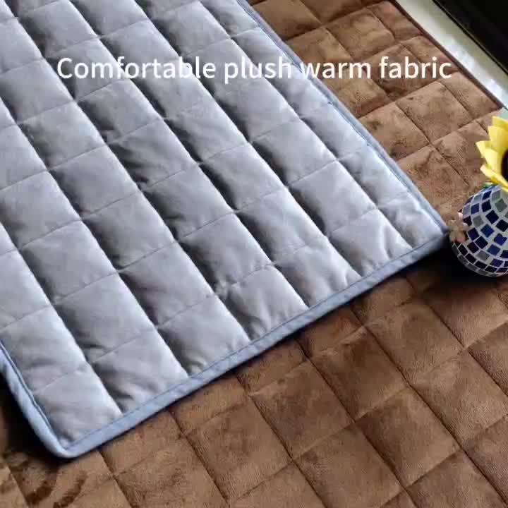 1pc Cozy Plush Cat Bed Mat - Thick, Self-Heating, Non-Slip, Soft Kennel Pad for Pet Sleeping - Orthopedic Support, Easy Cleaning, and Durable Pet Bed for Cats and Small Dogs
