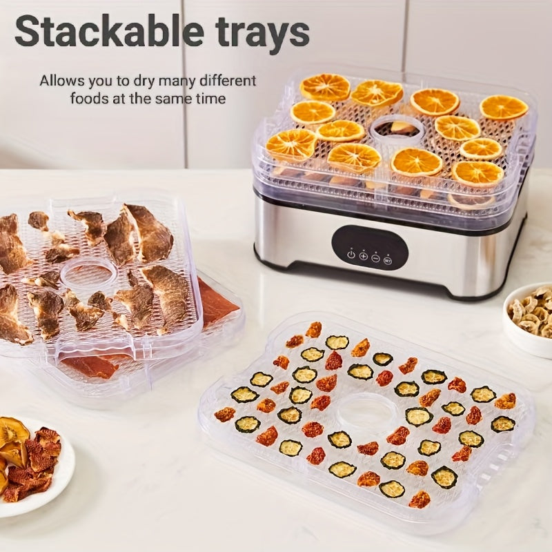 8-layer Food Dehydrator 400W Household Food Dryer, Dried Meat And Fruit Dryer, Used for Dried Meat, Fruit, Vanilla, Vegetables, Pet Snacks, Etc. Electric Food Fresher, 72-hour Timing, Adjustable Temperature And Wind Force, St