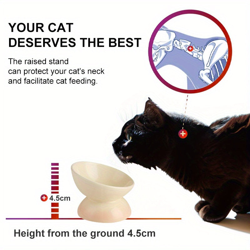 Premium Ceramic Pet Feeding Bowls - Elevate Dining for Dogs & Cats - Reduces Neck Strain, Enhances Digestion with Stylish Red Design