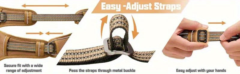 Tactical Harness For Large Dogs No Pull Adjustable Pet Harness Reflective Working Training Easy Control Pet Vest Military Service Dog Harnesses