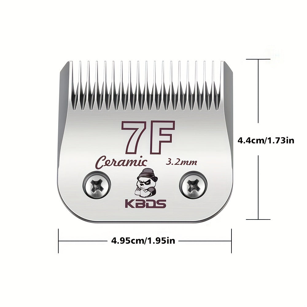4-Pack Professional Ceramic Detachable Blades - Compatible with Andis, Oster A5, Wahl KM10 Series Clippers, KBDS Size 10/7F/5F/4F, Cut Length 1/16"(1.5mm) to 3/8"(9.5mm) for Pet Dog Grooming