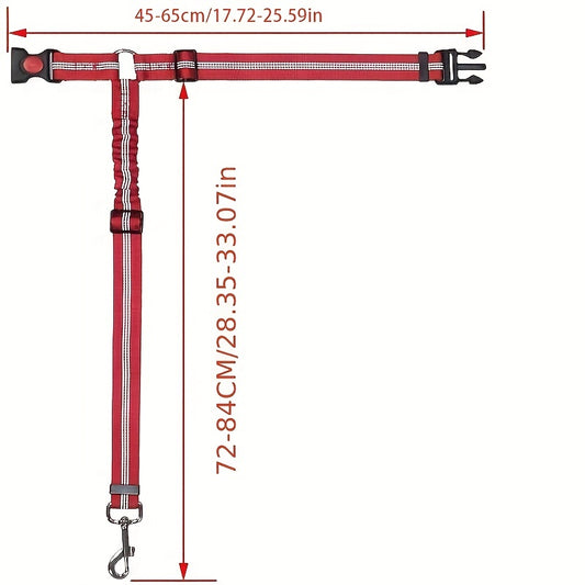 1pc Premium Dog Car Safety Seat Belt - Adjustable, Comfort-Cushioned, Durable Headrest Restraint for Secure Travel - High-Strength Elastic, Quick-Adjust Design for Ultimate Pet Safety
