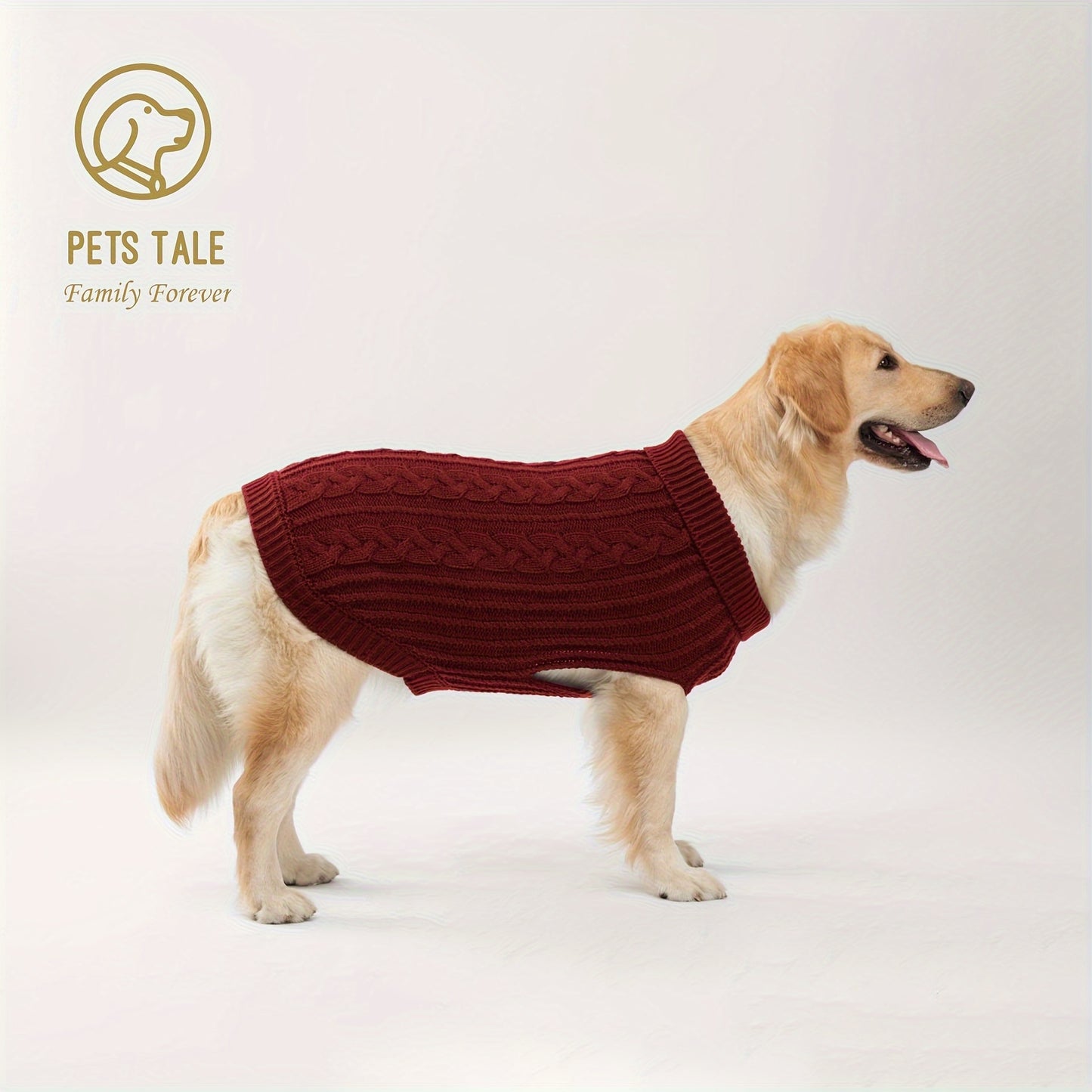 1pc Cozy Pet Knit Sweater - Warm Dog Clothes for Autumn and Winter - Soft, Plain Color, Knitted Design, Pet Friendly, Seasonal Apparel