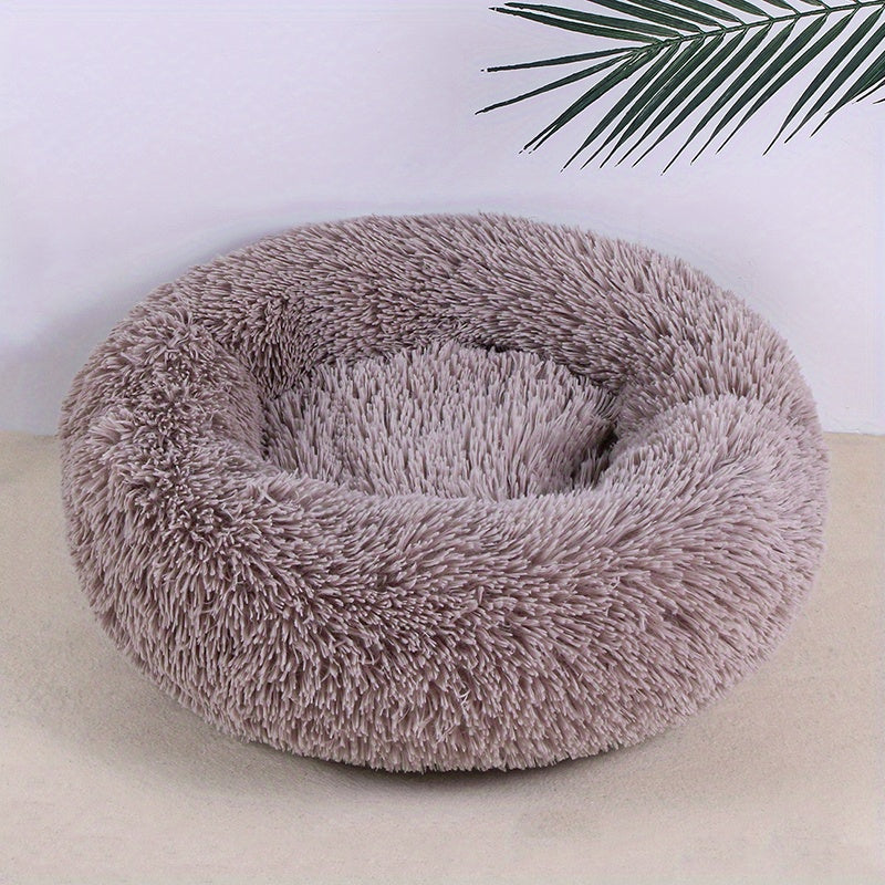 Ultra-Soft Plush Round Pet Bed - Luxurious Sleeping Haven with Warmth and Comfort for Dogs and Cats - Perfect for Cozy Naps and Snuggles