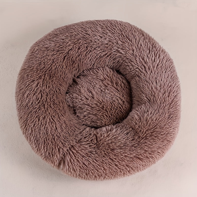 Ultra-Soft Plush Round Pet Bed - Luxurious Sleeping Haven with Warmth and Comfort for Dogs and Cats - Perfect for Cozy Naps and Snuggles