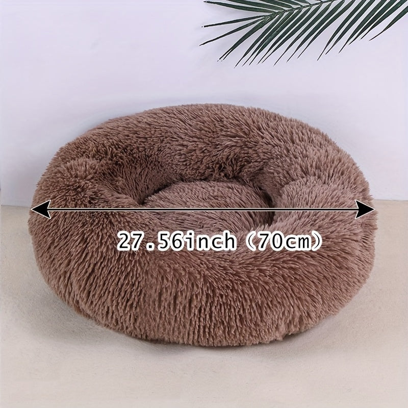Plush Pet Nest Cat Dog Universal Round Nest Cat Mattress Soft Comfortable Bottom Non-slip Cat Nest
