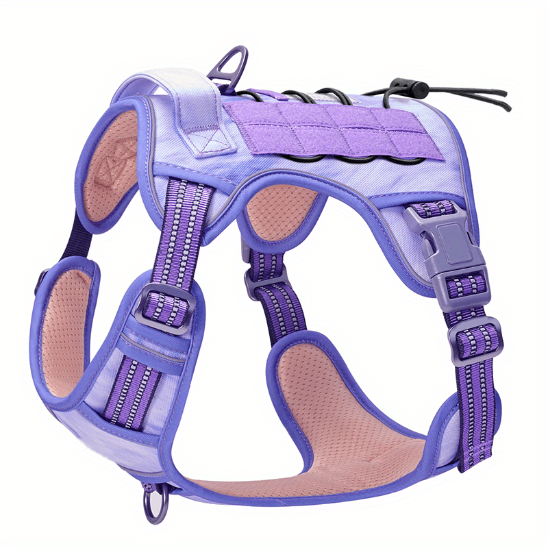 Tactical Harness For Large Dogs No Pull Adjustable Pet Harness Reflective Working Training Easy Control Pet Vest Military Service Dog Harnesses