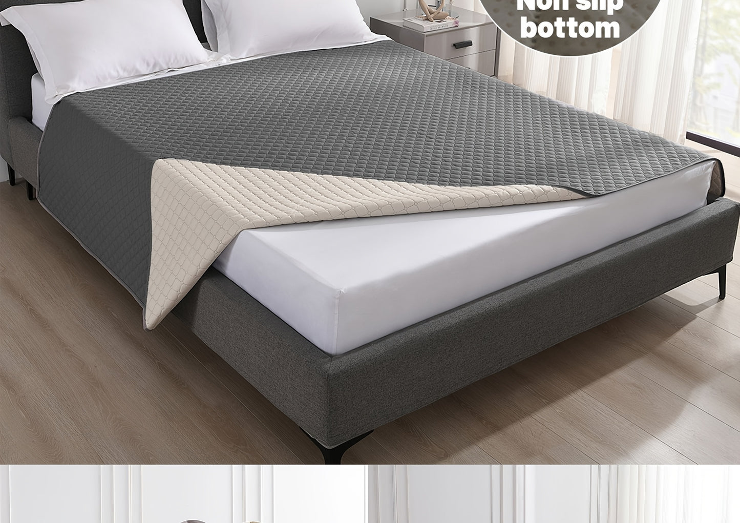 Waterproof & Non-Slip Dog Mattress Cover for Beds, Sofas, Cars | Super Soft Pet Blanket with Incontinence Protection | Machine Washable Furniture Protector Pad, Puppy Bedspread, Durable Dog Carpet