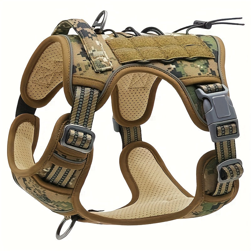 Tactical Harness For Large Dogs No Pull Adjustable Pet Harness Reflective Working Training Easy Control Pet Vest Military Service Dog Harnesses