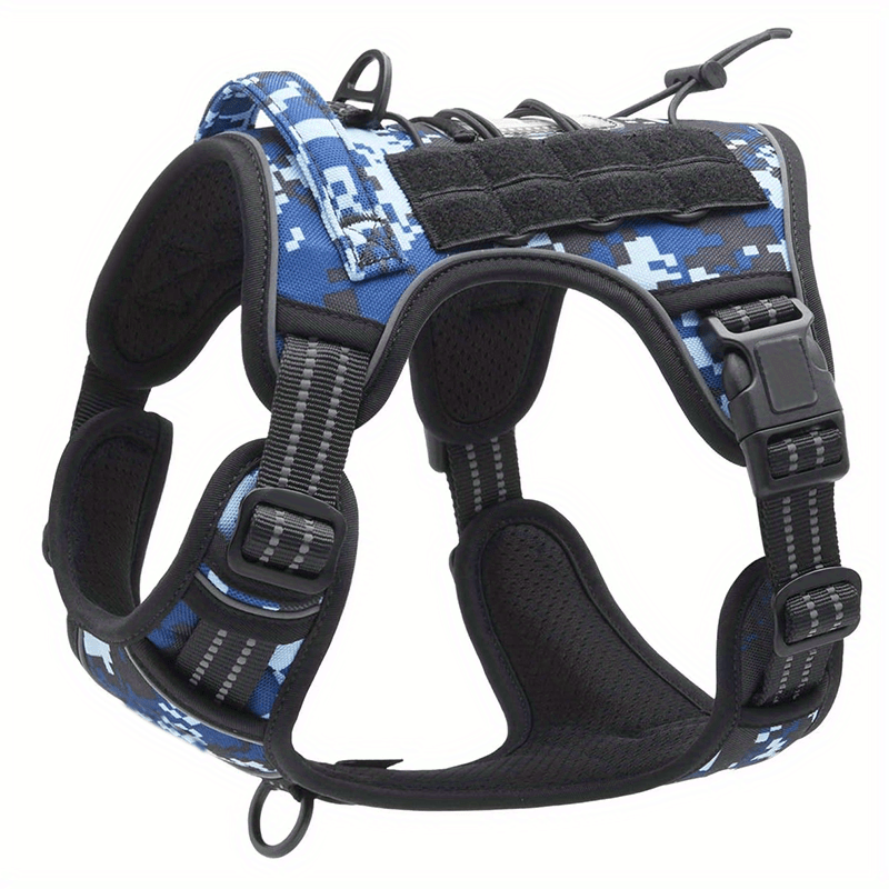 Tactical Harness For Large Dogs No Pull Adjustable Pet Harness Reflective Working Training Easy Control Pet Vest Military Service Dog Harnesses
