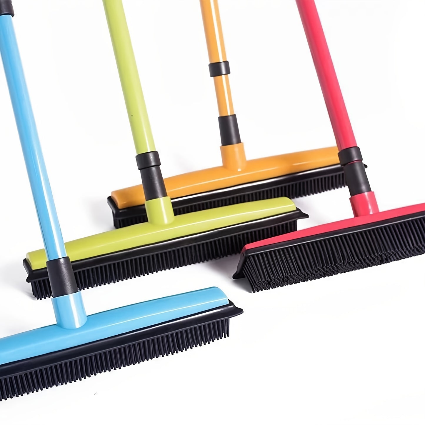 1pc Telescopic Pet Hair Remover Broom - Efficient Carpet Cleaner with Gentle Silicone Bristles - Flexible Handle for Dust & Hair Removal - Perfect Household Tool for Apartments, Dorms, and School Prep - Complete Cleaning Kit
