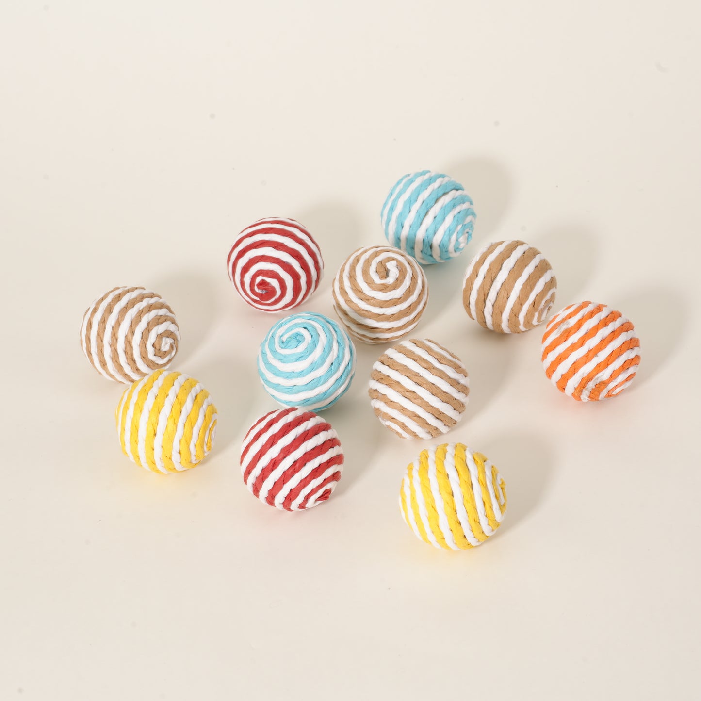 3pcs Interactive Sisal Cat Scratch Ball - Durable Pet Toy For Chasing, Biting, And Scratching