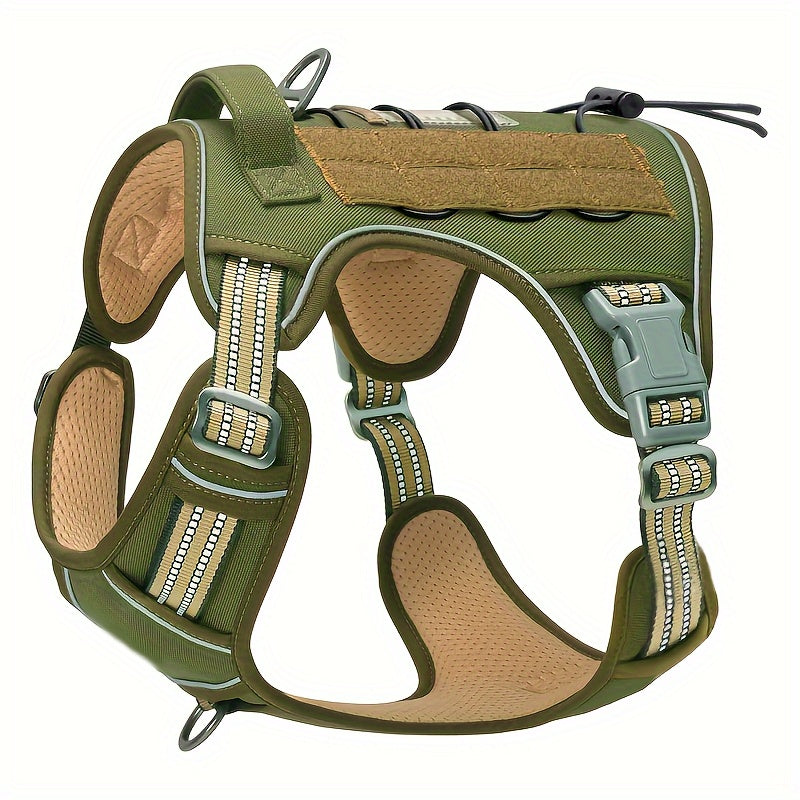Tactical Harness For Large Dogs No Pull Adjustable Pet Harness Reflective Working Training Easy Control Pet Vest Military Service Dog Harnesses