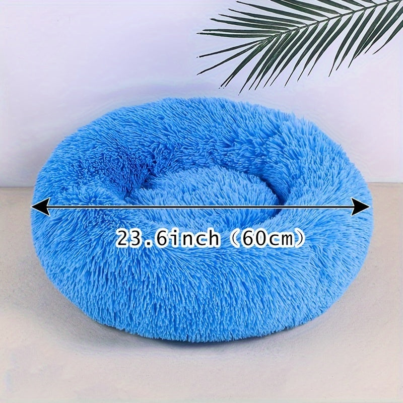 Plush Pet Nest Cat Dog Universal Round Nest Cat Mattress Soft Comfortable Bottom Non-slip Cat Nest