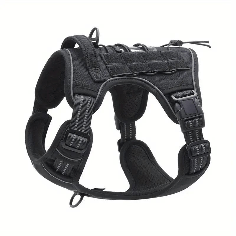 Tactical Harness For Large Dogs No Pull Adjustable Pet Harness Reflective Working Training Easy Control Pet Vest Military Service Dog Harnesses