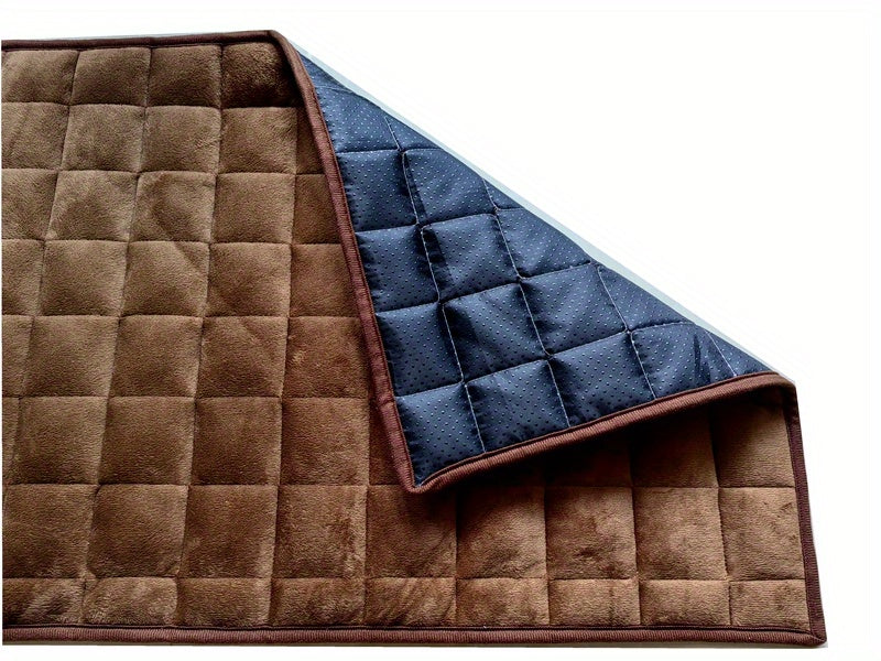 1pc Cozy Plush Cat Bed Mat - Thick, Self-Heating, Non-Slip, Soft Kennel Pad for Pet Sleeping - Orthopedic Support, Easy Cleaning, and Durable Pet Bed for Cats and Small Dogs