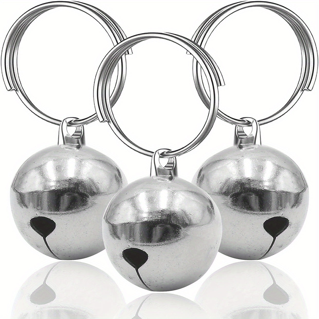 3pcs Pet Round Dog Bells Dog Charm Bells Pet Pendant, Anti-Lost Training Bells For Collars, Suitable For Pet Pendant Accessories, 1/2-Inch