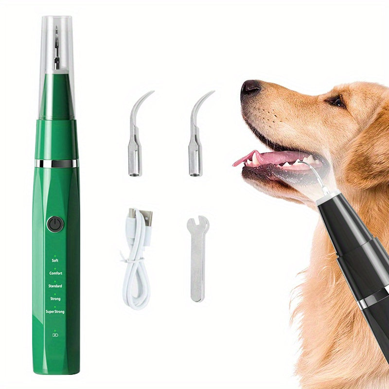 Pet Teeth Cleaning Kit With LED Light For Dogs, 5 Modes For Teeth Care To Remove Stains Calculus, Dog Toothbrush Plaque And Tartar Remover