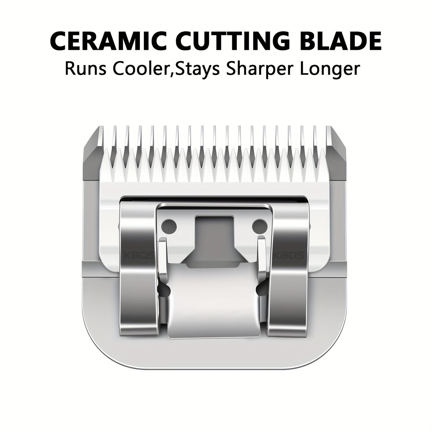 4-Pack Professional Ceramic Detachable Blades - Compatible with Andis, Oster A5, Wahl KM10 Series Clippers, KBDS Size 10/7F/5F/4F, Cut Length 1/16"(1.5mm) to 3/8"(9.5mm) for Pet Dog Grooming
