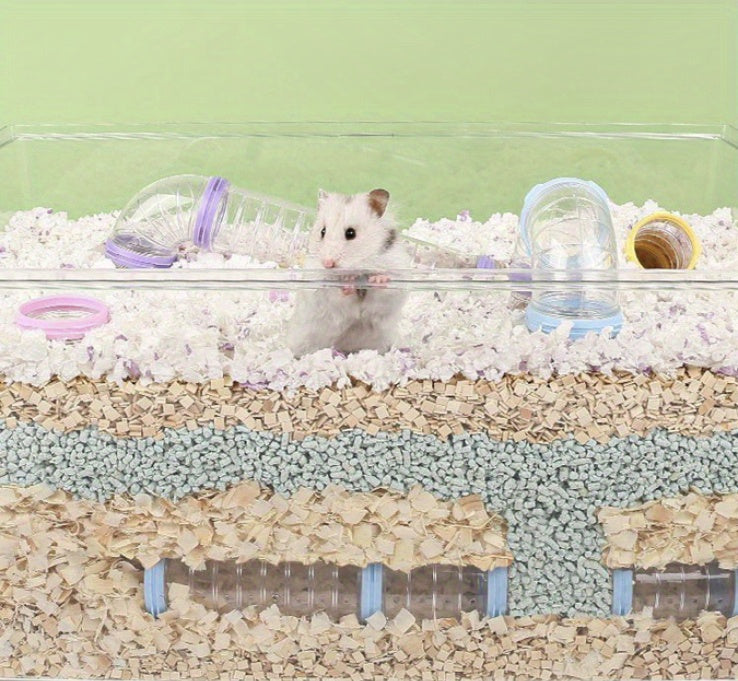 8pcs/set DIY Hamster Tunnel Toy Pet Rats Sports Training Pipeline Transparent Runway Toy Pet Hamster Game For Small Animal Accessories Mice Creative DIY Colorful Hoop Tubes Diam 2.17inch