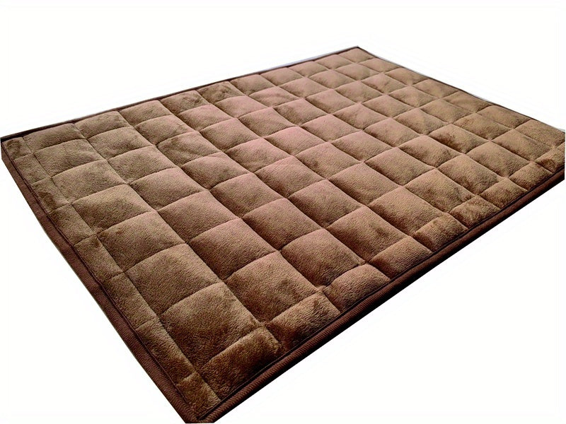 1pc Cozy Plush Cat Bed Mat - Thick, Self-Heating, Non-Slip, Soft Kennel Pad for Pet Sleeping - Orthopedic Support, Easy Cleaning, and Durable Pet Bed for Cats and Small Dogs