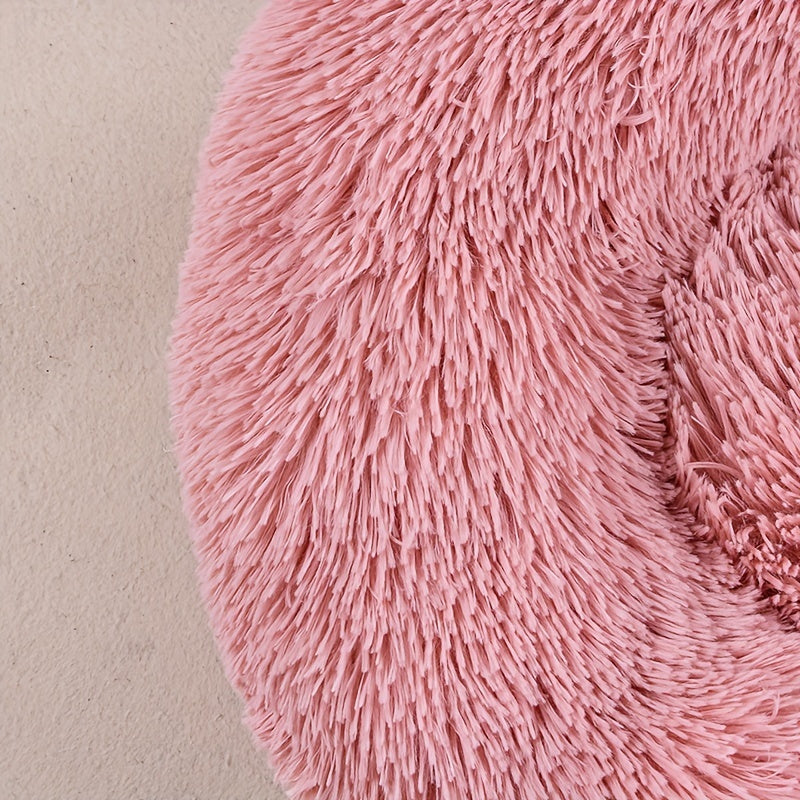Ultra-Soft Plush Round Pet Bed - Luxurious Sleeping Haven with Warmth and Comfort for Dogs and Cats - Perfect for Cozy Naps and Snuggles