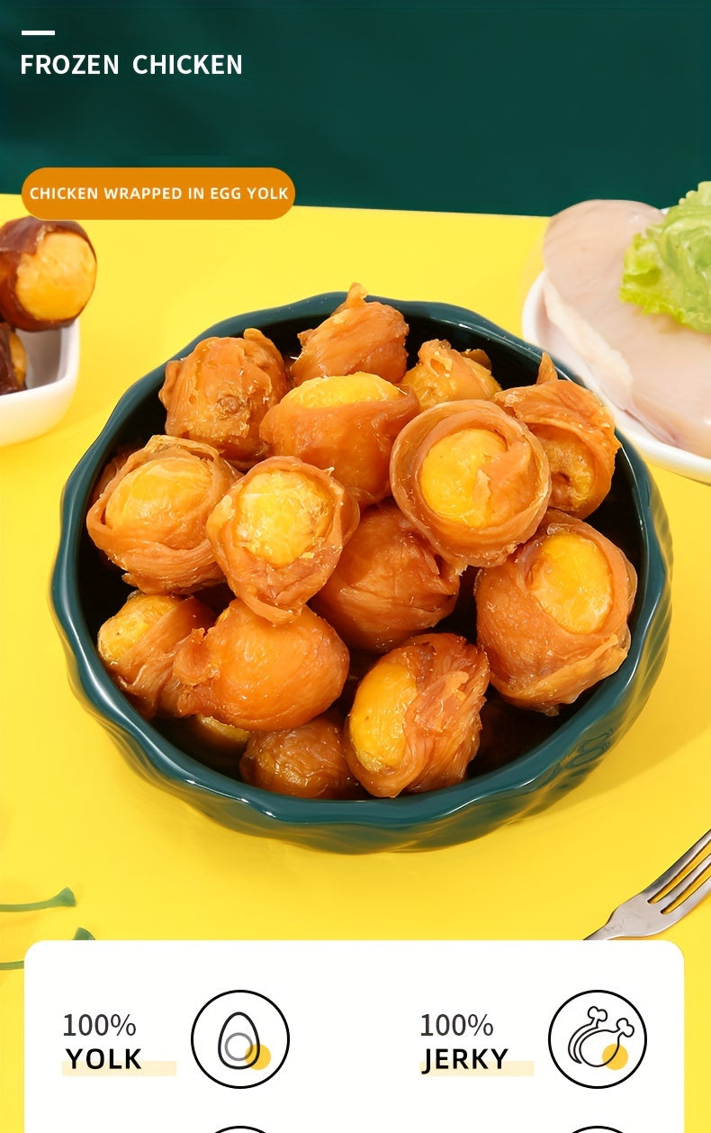Dog cat pet snacks chicken duck meat package egg yolk beauty hair bright hair nourishing tear stains dog food companion