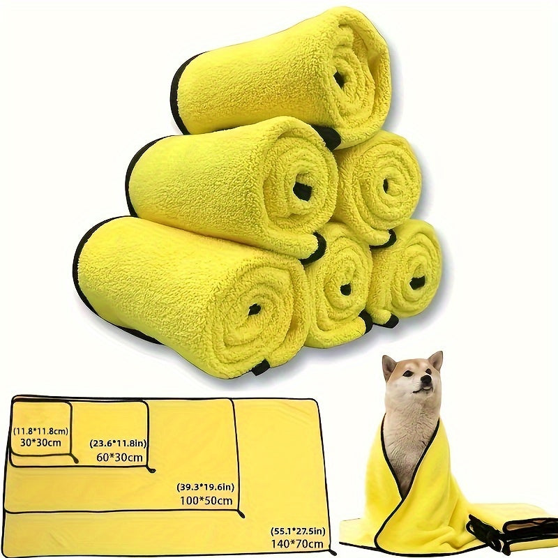 Soft & Quick-Drying Pet Towel Absorbent Fiber Bath Towels for Dogs & Cats